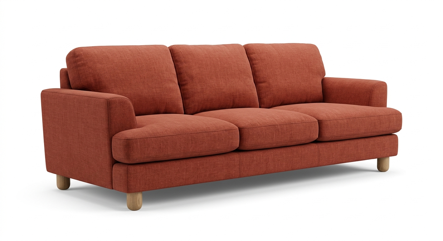 Warme terracotta sofa