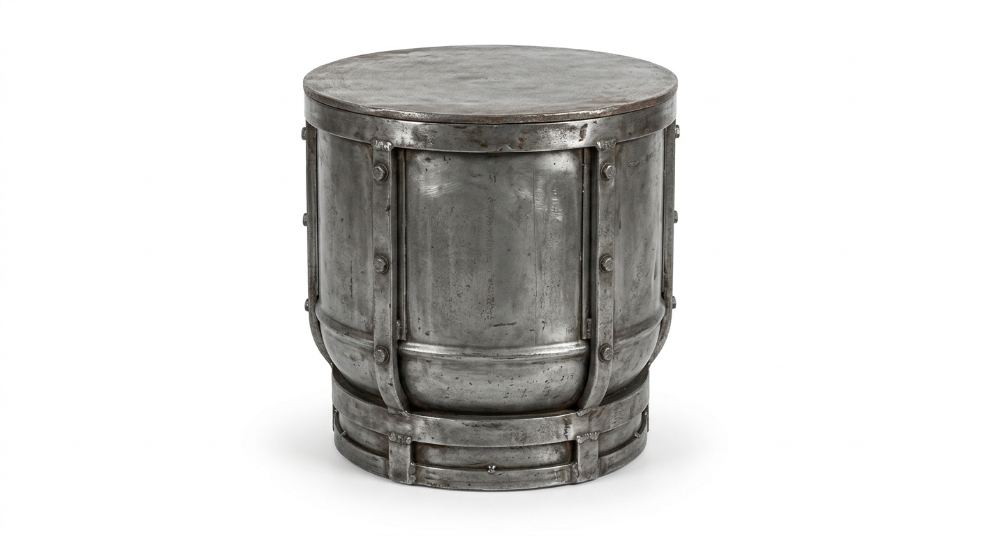 Industriële grijze bijzettafel