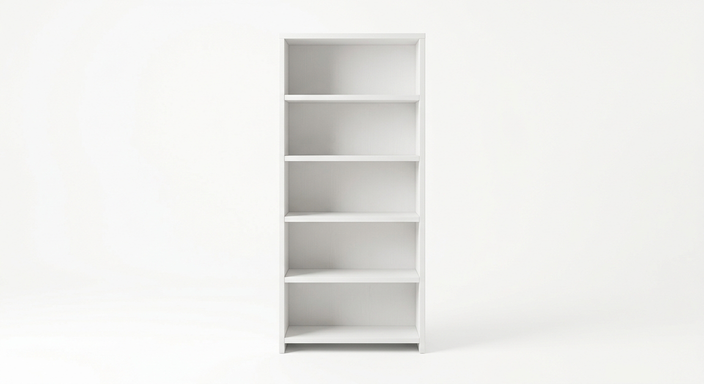 Minimalistische hoge kast wit