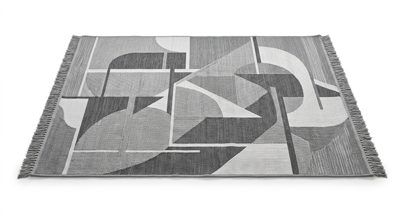 Modern grijs vloerkleed