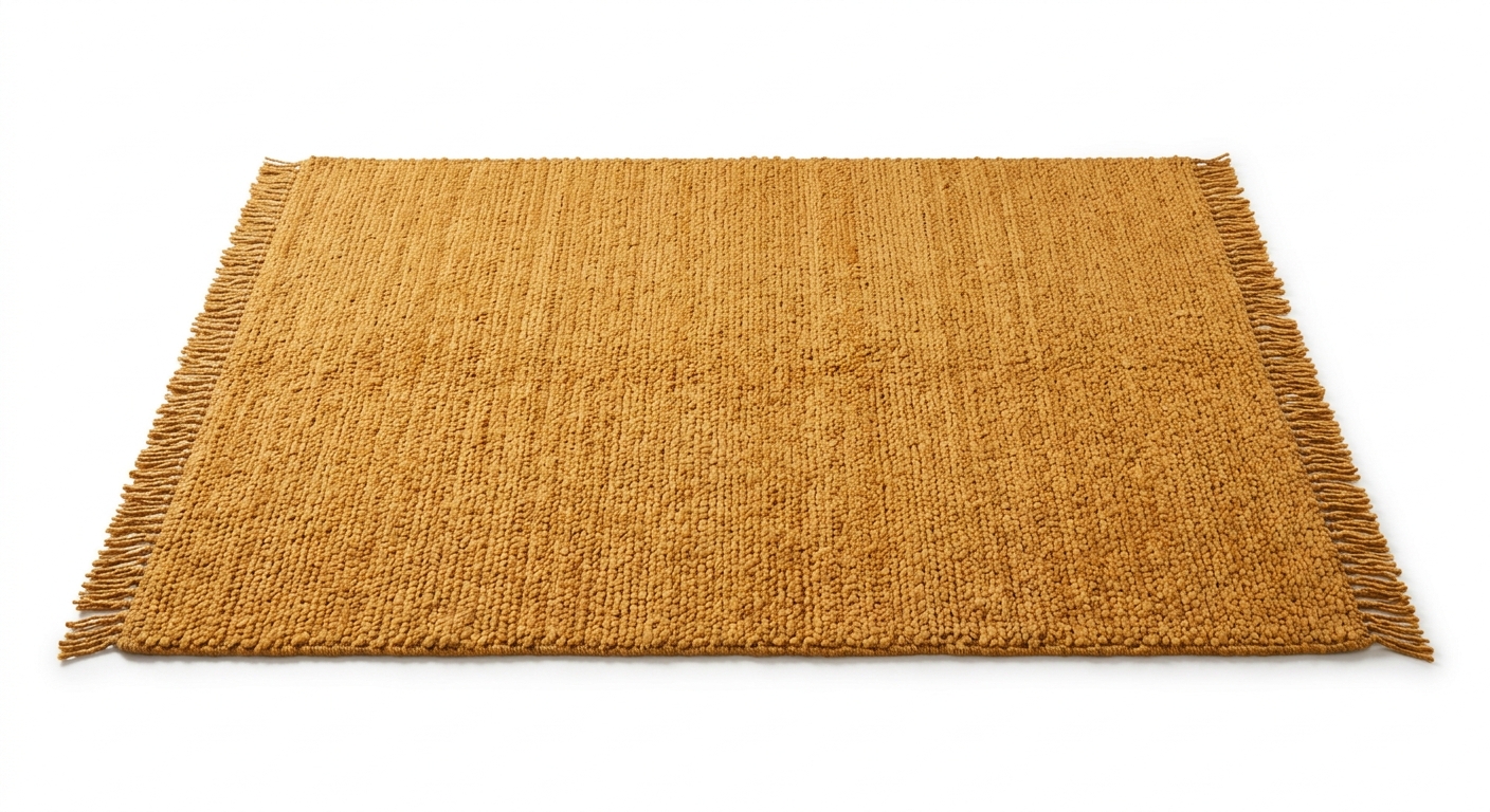 Warm geel vloerkleed