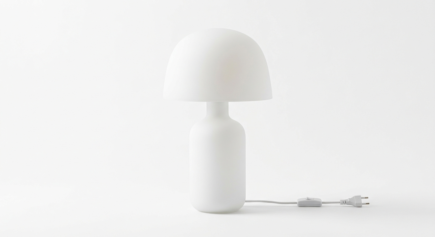 Minimalistische glazen lamp