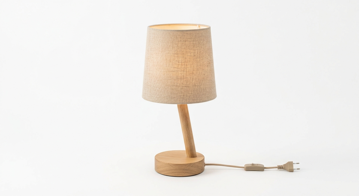 Scandinavische houten vloerlamp