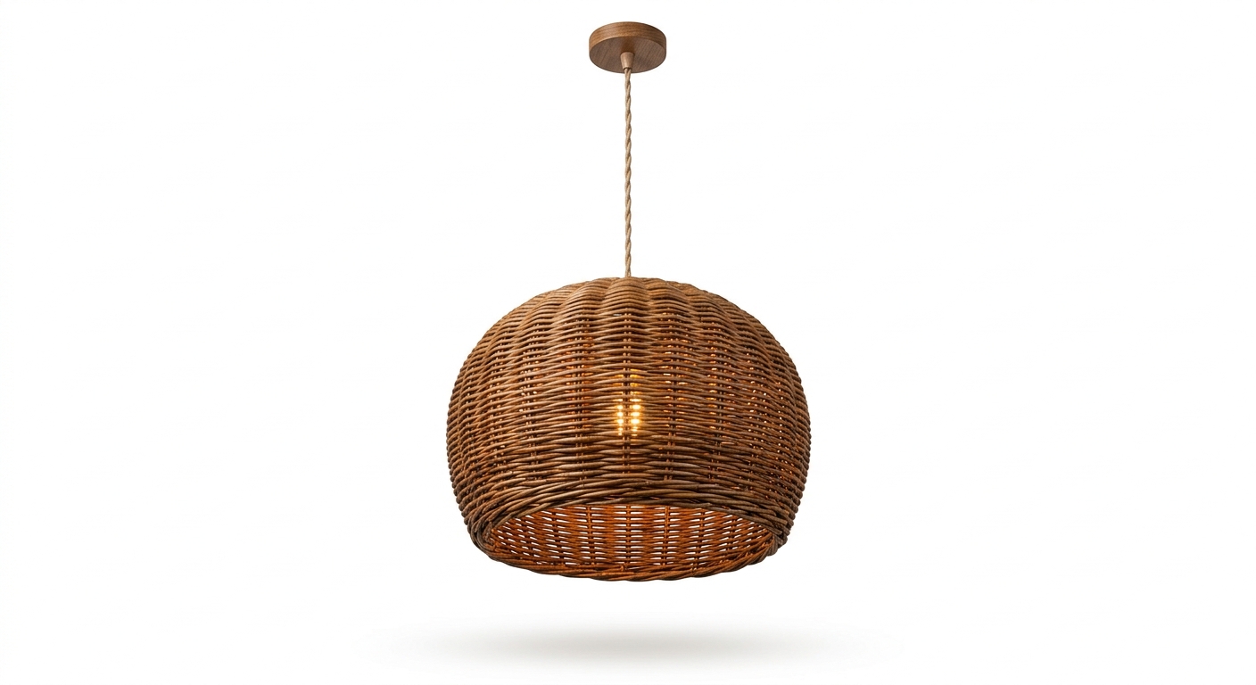 Warme rotan hanglamp